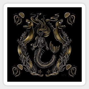 Skeleton Mermaid Sticker